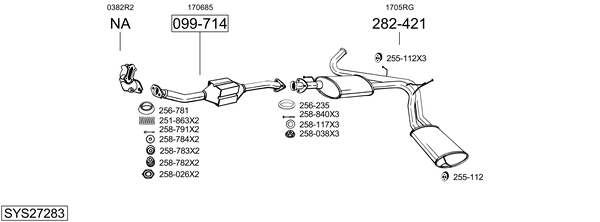 Sistema de gases de escape Peugeot BOXER Platform/Chassis