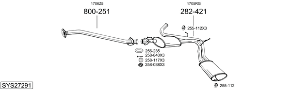 Sistema de gases de escape Peugeot BOXER Platform/Chassis