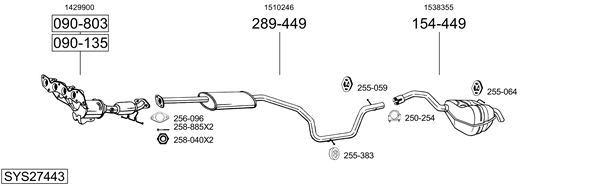 Sistema de gases de escape Ford S-MAX VAN