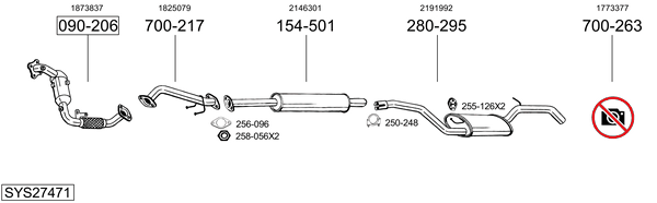 Sistema de gases de escape Ford C-MAX II Van