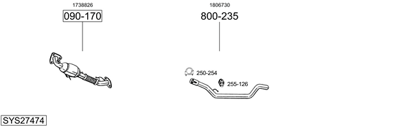 Sistema de gases de escape Ford C-MAX II Van