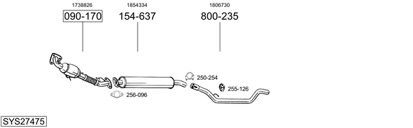Sistema de gases de escape Ford C-MAX II Van