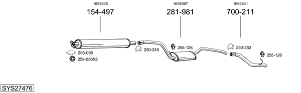 Sistema de gases de escape Ford C-MAX II Van