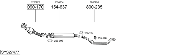 Sistema de gases de escape Ford C-MAX II Van