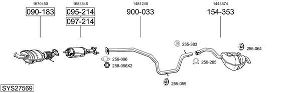 Sistema de gases de escape Ford S-MAX VAN