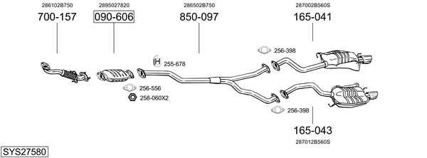 Sistema de gases de escape Hyundai SANTA FÉ II SUV Van