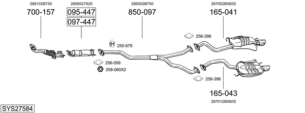 Sistema de gases de escape Hyundai SANTA FÉ II SUV Van