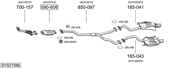 Sistema de gases de escape Hyundai SANTA FÉ II SUV Van