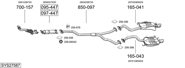 Sistema de gases de escape Hyundai SANTA FÉ II SUV Van