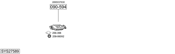 Sistema de gases de escape Hyundai TRAJET Box Body/MPV