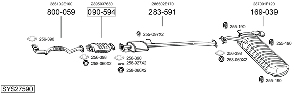 Sistema de gases de escape Hyundai TUCSON SUV Van