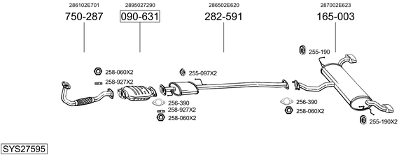 Sistema de gases de escape Hyundai TUCSON SUV Van