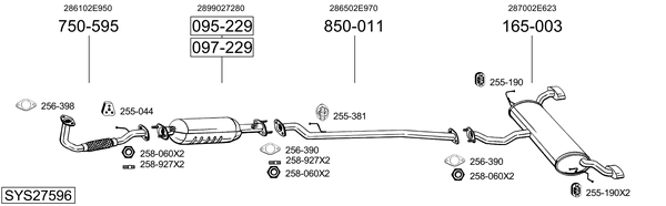 Sistema de gases de escape Hyundai TUCSON SUV Van