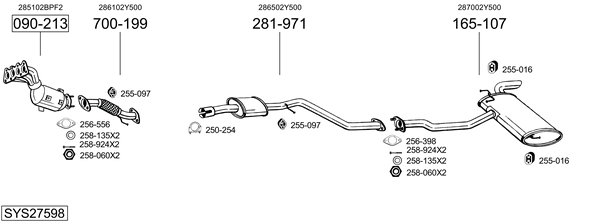 Sistema de gases de escape Hyundai ix35 Van