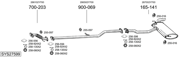 Sistema de gases de escape Hyundai ix35 Van