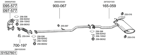 Sistema de gases de escape Hyundai ix35 Van