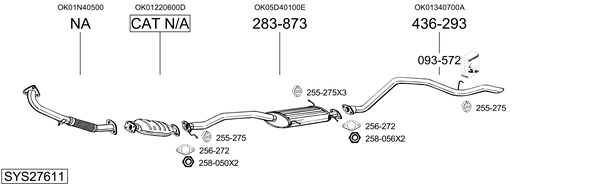 Sistema de gases de escape Kia SPORTAGE VAN