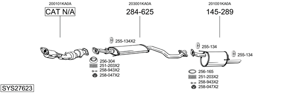 Sistema de gases de escape Nissan JUKE Van