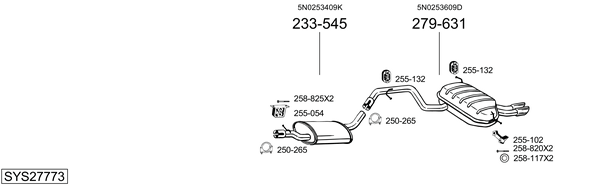 Sistema de gases de escape Vw TIGUAN VAN