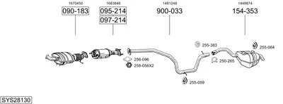 Sistema de gases de escape Ford MONDEO IV Turnier