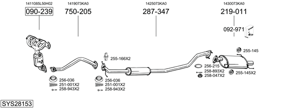 Sistema de gases de escape Suzuki SPLASH