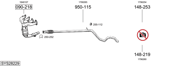 Sistema de gases de escape Ford KA