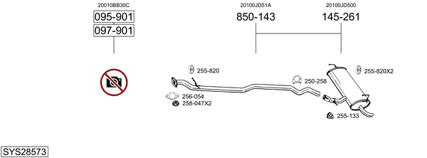 Sistema de gases de escape Nissan QASHQAI I