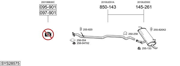 Sistema de gases de escape Nissan QASHQAI I