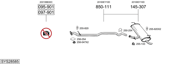 Sistema de gases de escape Nissan QASHQAI I VAN · Nissan QASHQAI +2 VAN