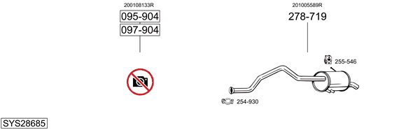 Sistema de gases de escape Renault KANGOO Express