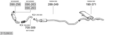 Sistema de gases de escape Peugeot 308 II