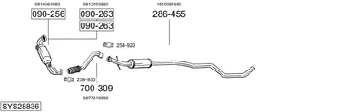 Sistema de gases de escape Peugeot 308 II