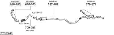 Sistema de gases de escape Peugeot 3008 II SUV