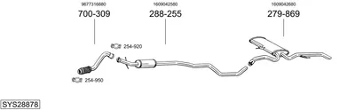 Sistema de gases de escape Peugeot 308 SW II