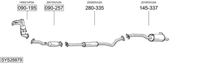 Sistema de gases de escape Nissan NOTE