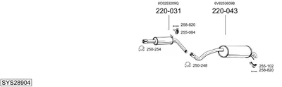 Sistema de gases de escape Skoda FABIA III