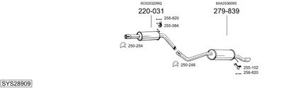 Sistema de gases de escape Audi A1 Sportback