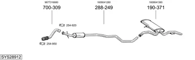 Sistema de gases de escape Peugeot 308 II