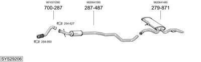 Sistema de gases de escape Peugeot 3008 II SUV