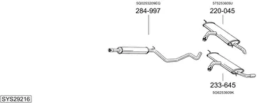 Sistema de gases de escape Vw GOLF SPORTSVAN VII