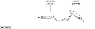 Sistema de gases de escape Vw GOLF SPORTSVAN VII