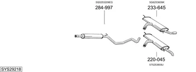Sistema de gases de escape Vw GOLF SPORTSVAN VII