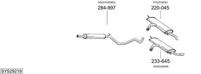 Sistema de gases de escape Vw GOLF SPORTSVAN VII