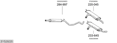 Sistema de gases de escape Vw GOLF SPORTSVAN VII