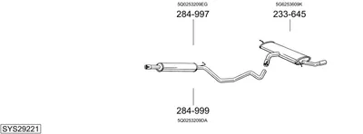 Sistema de gases de escape Vw GOLF VII