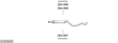Sistema de gases de escape Audi A3 Limousine