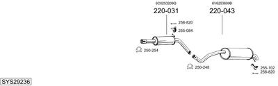 Sistema de gases de escape Seat IBIZA IV ST