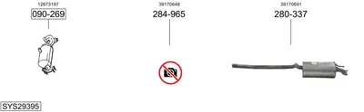 Sistema de gases de escape Vauxhall ASTRA Mk VII Estate