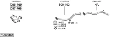 Sistema de gases de escape Toyota AURIS Hatchback Van
