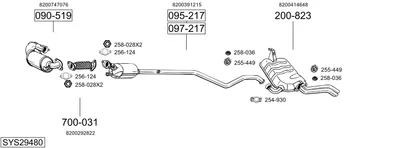 Sistema de gases de escape Renault LAGUNA II Grandtour